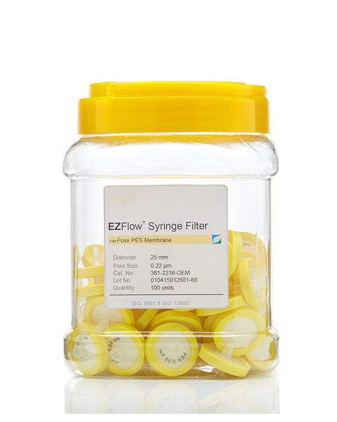 EZFlow® 25mm Syringe Filter, .2μm PES, 100/pack | img_1 | Foxx Life Sciences Global | shopfls.com