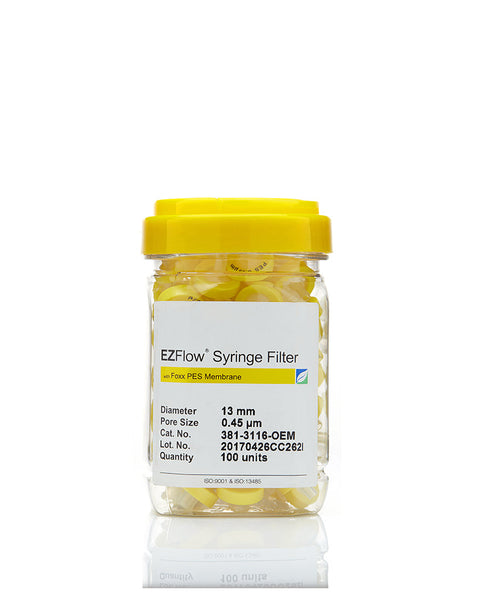 EZFlow® 13mm Syringe Filter, .45μm PES, 100/pack | img_1 | Foxx Life Sciences Global | shopfls.com