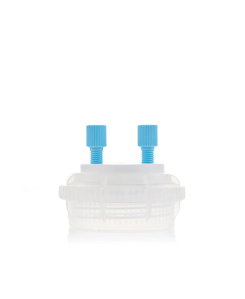 HPLC Solvent Reservoir ChromCap™ 100 Assembly,GL45, Class VI Polytetrafluoroethylene (PTFE) Adapter w Vent Hole, 2 Port for 3.2mm(1/8") or | img_1 | Foxx Life Sciences Global | shopfls.com