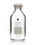 PUREGRIP® Rhino Safety Coated Glass Bottles, Clear, 1000mL with GL45 VersaCap - 4/CS Laboratory-Grade, Chemical Resistant | img_1 | Foxx Life Sciences Global | shopfls.com