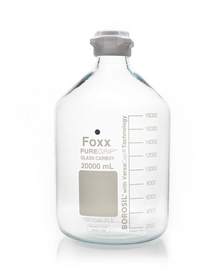 PUREGRIP® Rhino Safety Coated Glass Carboy, Clear, 20L, with 83B VersaCap® - Lab-Grade Bioprocessing Container | img_1 | Foxx Life Sciences Global | shopfls.com