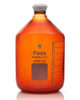 Bouteilles en verre ambré à revêtement de sécurité PUREGRIP® Rhino, 5 L, avec bouchon VersaCap GL45, 1 unité