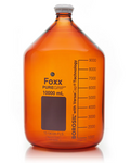 PUREGRIP® Rhino Amber Glass Bottle 10L, GL45 VersaCap - Safety Coated Lab Bottle | img_1 | Foxx Life Sciences Global | shopfls.com