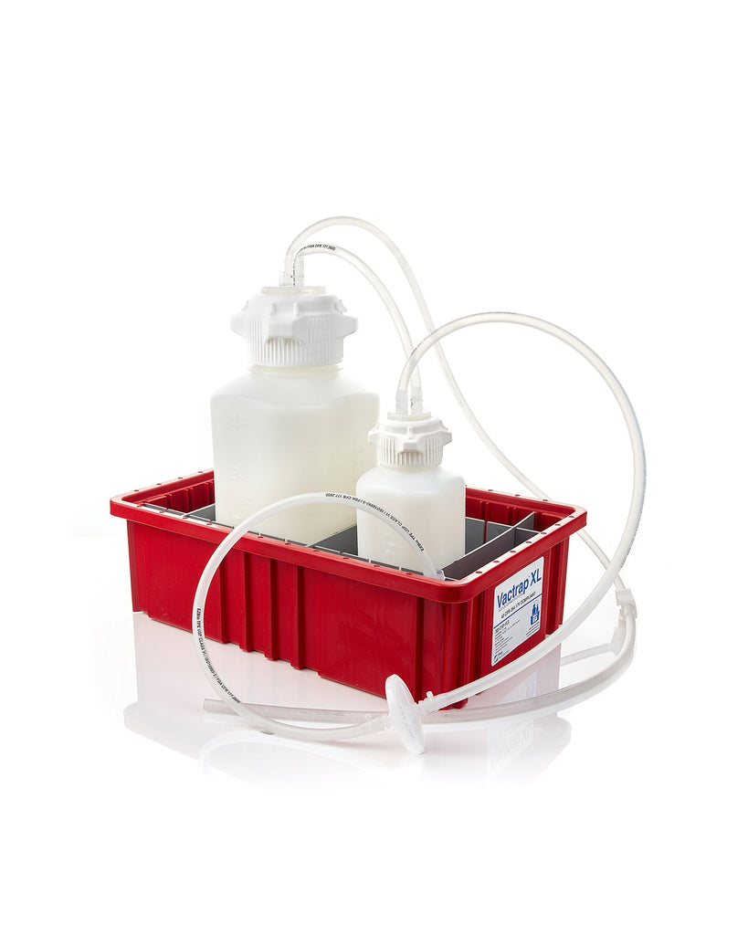 Vactrap™ XL, Polypropylene (PP) (Autoclavable), 4L + 1L, Red Bin, 1/4" ID Tubing | img_1 | Foxx Life Sciences Global | shopfls.com