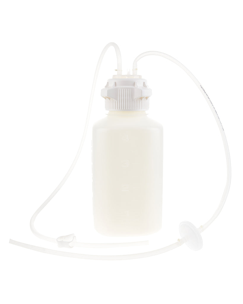 EZBio® Vactrap S™ 4L HDPE Waste Container (Bleach-Compatible). Sterile, 1/4" ID Tubing. Laboratory waste collection. | img_1 | Foxx Life Sciences Global | shopfls.com