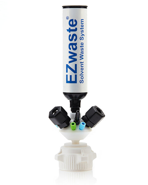 EZWaste® Universal Stackable HPLC 53B Cap Assy, Exhaust Filter, 6 X OD Tube 3.2mm & 1.6mm, 3 X Hose Barb 3.2mm & 9.5mm, 3 X OD Tube 12.7mm, 1/EA | img_1 | Foxx Life Sciences Global | shopfls.com