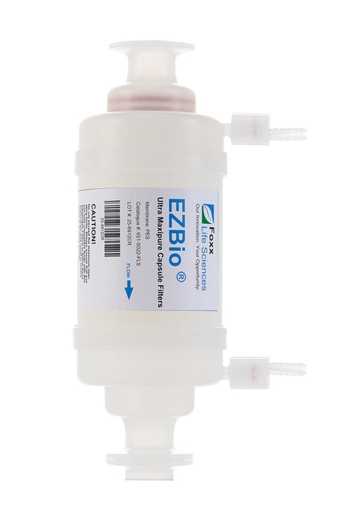 EZBio Ultra Maxpure Capsule Filter 5", Double-Layer PTFE, Silicone O-Ring, Non-Sterile