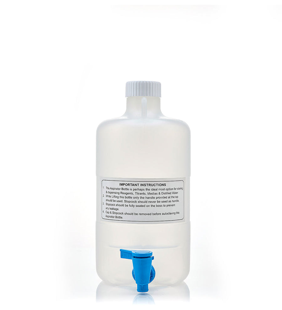 EZLabpure™ 5L Polypropylene (PP) Aspirator Bottle with White Cap and Spigot | img_1 | Foxx Life Sciences Global | shopfls.com