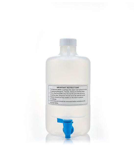 EZLabpure™ 5L Polypropylene (PP) Aspirator Bottle with White Cap and Spigot | img_1 | Foxx Life Sciences Global | shopfls.com