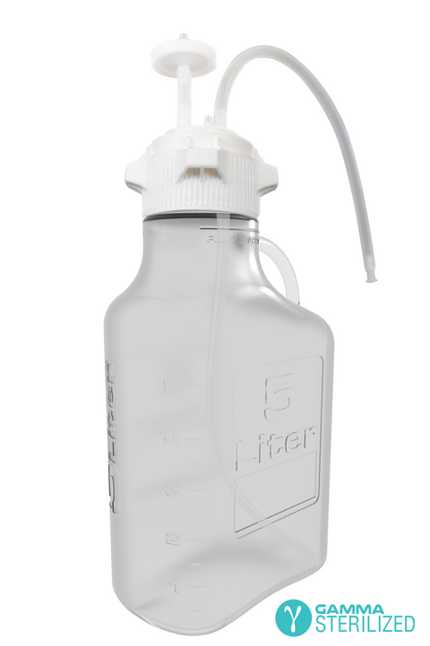 EZBio® Single Use Carboy Assembly, 5L, PETG, VersaCap® 83B, TPE Tubing w/ Dip Tube, Gamma Sterilized, 1/EA | img_1 | Foxx Life Sciences Global | shopfls.com