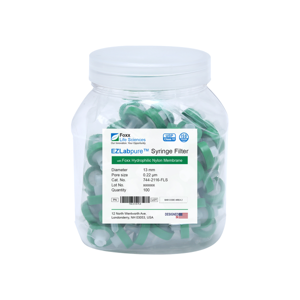 EZlabpure 13mm Syringe Filters – 0.22µm Nylon Membrane, Non-Sterile  Foxx Life Sciences | img_1 | Foxx Life Sciences Global | shopfls.com