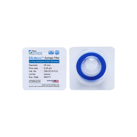 EZlabpure 25mm Syringe Filters – 0.45µm Hydrophilic PVDF Sterile Membrane for Sample Clarification  Foxx Life Sciences | img_1 | Foxx Life Sciences Global | shopfls.com