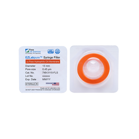 EZlabpure 13mm Syringe Filters – 0.45µm Cellulose Acetate, Sterile  Foxx Life Sciences | img_3 | Foxx Life Sciences Global | shopfls.com