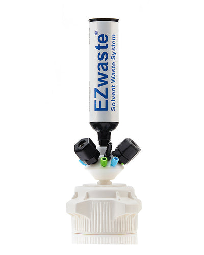 Ensemble de bouchons empilables pour déchets de solvants HPLC EZwaste® avec filtre d'échappement