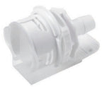 White plastic fitting on a white background