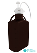 EZBio® Single Use Carboy Assembly, 10L, Dark Amber Polypropylene (PP), VersaCap® 83B, TPE Tubing w/ Dip Tube, Gamma Sterilized, 1/EA | img_1 | Foxx Life Sciences Global | shopfls.com