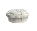 Tappo ventilato EZBio® GL45 con membrana in PTFE da 0,22 μm, in PP bianco, per bottiglie di vetro.