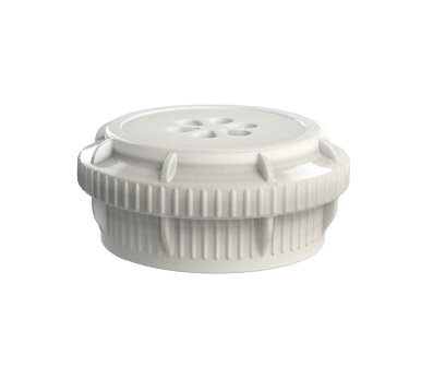 EZBio® GL45 Vented Top with 0.22μm PTFE membrane, White PP for Glass Bottles