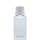 EZBio® Titanium Square Bottle, PETG, 38-430mm, 250mL, With Tamper Evident Cap, 30/CS