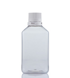 EZBio® Titanium Square Bottle, PETG, 38-430mm, 500mL, With Tamper Evident Cap, 24/CS