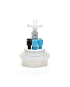 HPLC Solvent Reservoir ChromCap™ 300 Assembly, GL45, Class VI Polytetrafluoroethylene (PTFE) Adapter,  6 Ports for 3.2mm(1/8") and/or 1.6mm(1/16") | img_1 | Foxx Life Sciences Global | shopfls.com