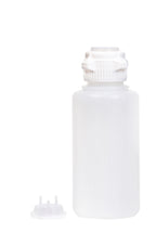 Round EZLabpure™ Polypropylene (PP) Vacuum Bottle, 1L,  Open VersaCap® 53B, With Closed and  2x1/8" HB Adapters, 1/EA | img_1 | Foxx Life Sciences Global | shopfls.com