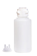 Round EZLabpure™ Polypropylene (PP) Vacuum Bottle, 1 L, Open VersaCap® 53B, With Closed and 2x1/4" HB Adapters, 1/EA | img_1 | Foxx Life Sciences Global | shopfls.com