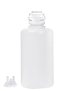 Round EZLabpure™ Polypropylene (PP) Vacuum Bottle, 2 L, Open VersaCap® 53B, With Closed and 2x1/4" HB Adapters, 1/EA | img_1 | Foxx Life Sciences Global | shopfls.com