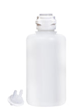 Round EZLabpure™ Polypropylene (PP) Vacuum Bottle, 2 L, Open VersaCap® 53B, With Closed and 2x5/16" HB Adapters, 1/EA | img_1 | Foxx Life Sciences Global | shopfls.com