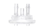 Round EZLabpure™ Polypropylene (PP) Vacuum Bottle, 1L,  Open VersaCap® 53B, With Closed and  2x1/8" HB Adapters, 1/EA | img_3 | Foxx Life Sciences Global | shopfls.com