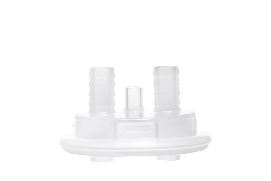 Round EZLabpure™ Polypropylene (PP) Vacuum Bottle, 4 L, Open VersaCap® 83B, With Closed and 2x1/2" HB Adapters, 1/EA | img_3 | Foxx Life Sciences Global | shopfls.com