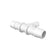 Fitting, Reduction Tee, Natural Kynar PVDF, 1/2" x 3/8"