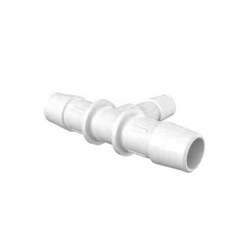 Fitting, Reduction Tee, Natural Kynar PVDF, 1/2" x 3/8" - 25 | 100 | img_1 | Foxx Life Sciences Global | shopfls.com