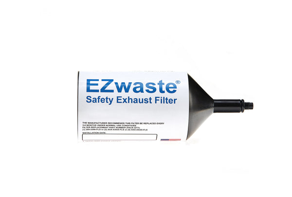 EZwaste® 100 Safety Chemical Exhaust Filter, without Indicator, ¼-28 Thread, 1/EA | img_1 | Foxx Life Sciences Global | shopfls.com