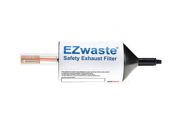 EZwaste® 110 Safety Chemical Exhaust Filter, with Indicator, ¼-28 Thread, 5/CS | img_1 | Foxx Life Sciences Global | shopfls.com
