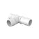 1" Equal T Connector, Natural Kynar (PVDF)