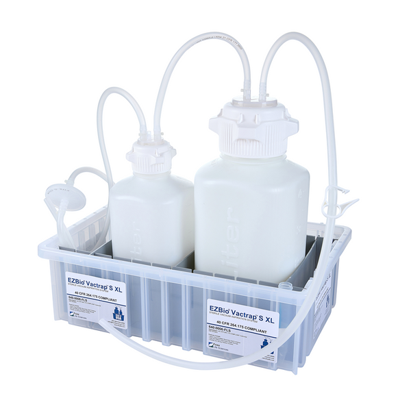 EZBio® Vactrap S™ XL HDPE Waste Container (4L+1L) w/ 1/4" Tubing, Sterile. Bleach-Compatible Vacuum Trap for Lab Waste. | img_1 | Foxx Life Sciences Global | shopfls.com