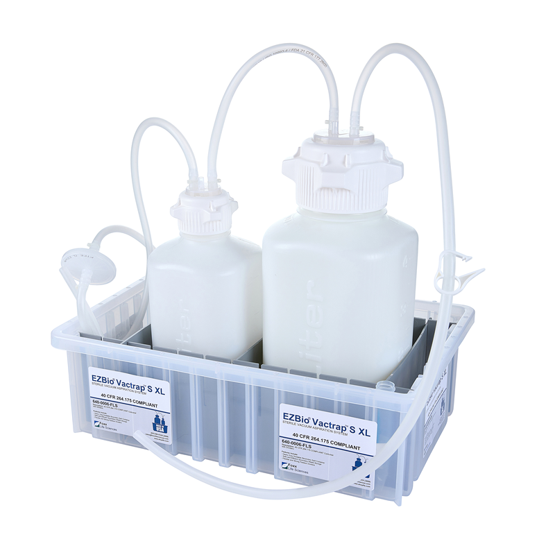 EZBio® Vactrap S™ XL, 4L+1L, PP, Autoclavable. Sterile trap for bioprocessing & research. 1/4" ID tubing. Foxx Life Sciences. | img_1 | Foxx Life Sciences Global | shopfls.com