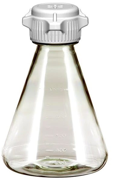 Sterile 1L EZclear® Erlenmeyer Flasks (6/case) w/ 53B Vented VersaCap®. Foxx Life Sciences, for laboratory & bioprocessing applications. | img_1 | Foxx Life Sciences Global | shopfls.com