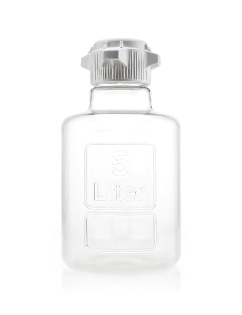 EZBio® Titanium Round Carboy, 5 Liter, PC, No Spigot, VersaCap® 83B, Sterile - Lab-grade carboy for bioprocessing and research. | img_1 | Foxx Life Sciences Global | shopfls.com