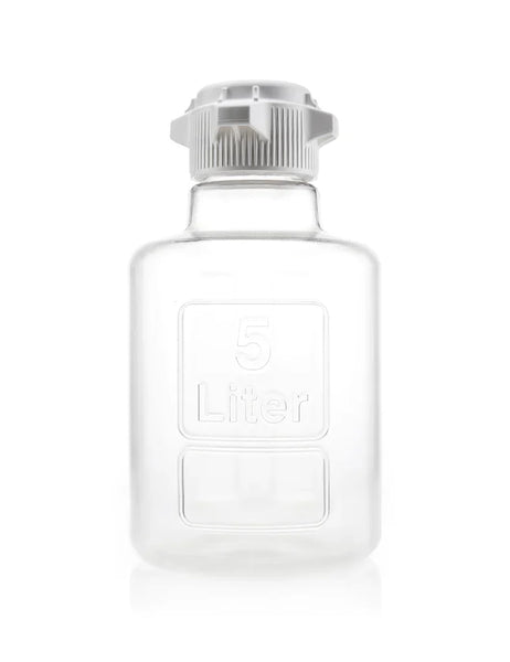 EZBio® Titanium Round Carboy, 5 Liter, PC, No Spigot, VersaCap® 83B, Sterile - Lab-grade carboy for bioprocessing and research. | img_1 | Foxx Life Sciences Global | shopfls.com