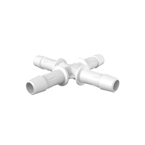 1/2" HB, Cross Fitting, Natural Kynar (PVDF) - 25 | 100 | img_1 | Foxx Life Sciences Global | shopfls.com