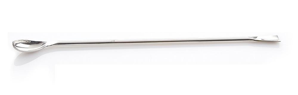 EZBio® Stainless Steel Offset Spoons - 304 SS - Steel Handle - 180mm - 5/PK | img_1 | Foxx Life Sciences Global | shopfls.com