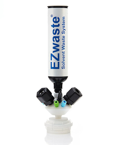 EZWaste® Universal Stackable HPLC GL45 Cap Assy, Exhaust Filter, 6 X OD Tube 3.2mm &1.6mm, 3 X Hose Barb 3.2mm & 9.5mm, 3 X OD Tube 12.7mm, 1/EA | img_1 | Foxx Life Sciences Global | shopfls.com