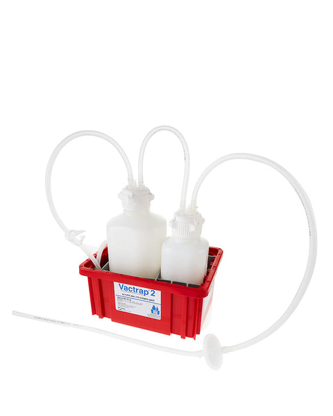 Vactrap2™, High Density Poly Ethylene (HDPE) (Bleach-Compatible), 2L + 1L, Red Bin, 1/4" ID Tubing | img_1 | Foxx Life Sciences Global | shopfls.com