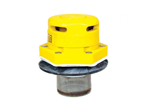 Polyethylene Vertical Drum Vent for petroleum based applications, Flame Arrester, 2" bung opening - SolventWaste.com