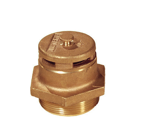 Brass Vertical Vent for petroleum based applications, 2" bung opening - SolventWaste.com