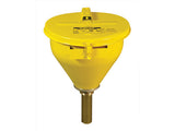Large Steel Drum Funnel for flammables w/32" Flame Arrester and self-closing cover, 2" drum bung - SolventWaste.com