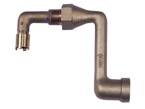 Brass Drum Siphon Adapter for draining 30 and 55-gallon drums - SolventWaste.com