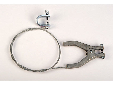 Antistatic Flexible Wire for bonding and grounding, with hand clamp and "C" clamp, 3 ft - SolventWaste.com